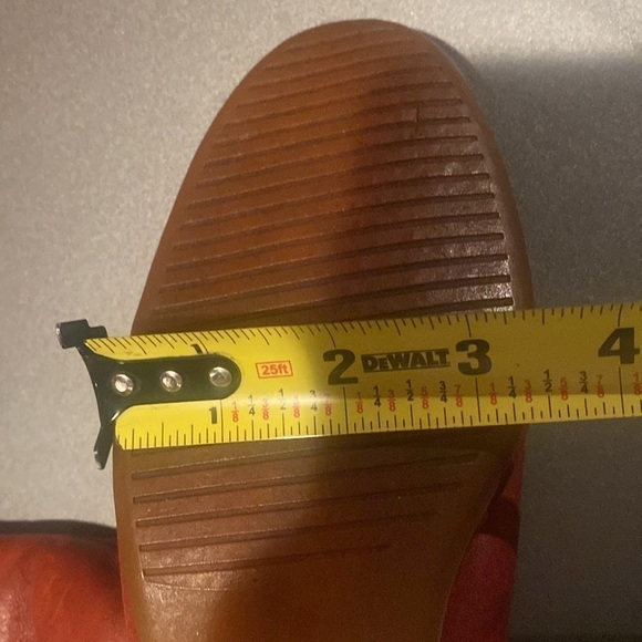 Eddie Bauer Vintage leather shearling winter tall boots wedge heel Sz 9 Rust - Picture 15 of 17